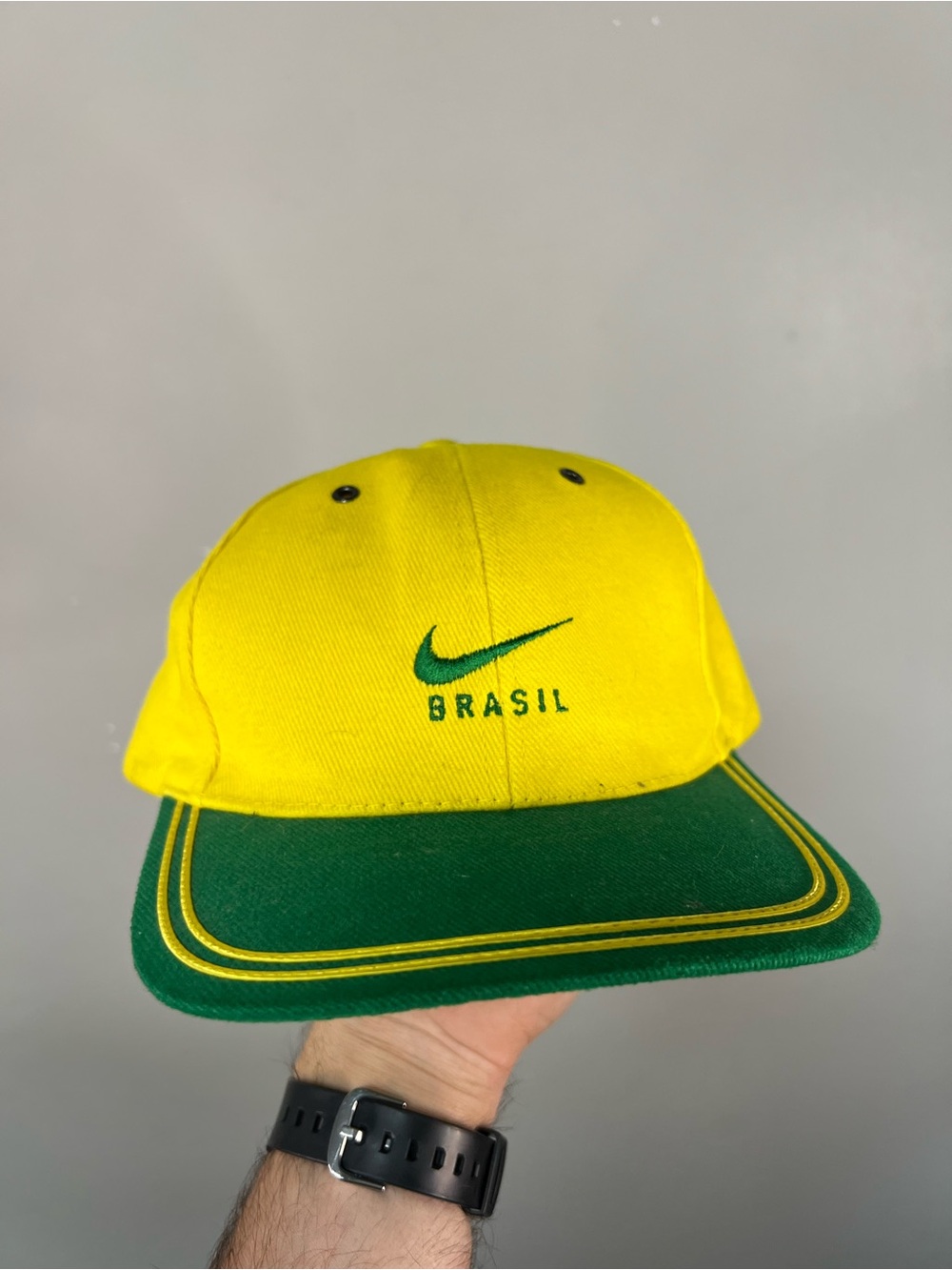 90s Brand New Nike Brazil Soccer Hat